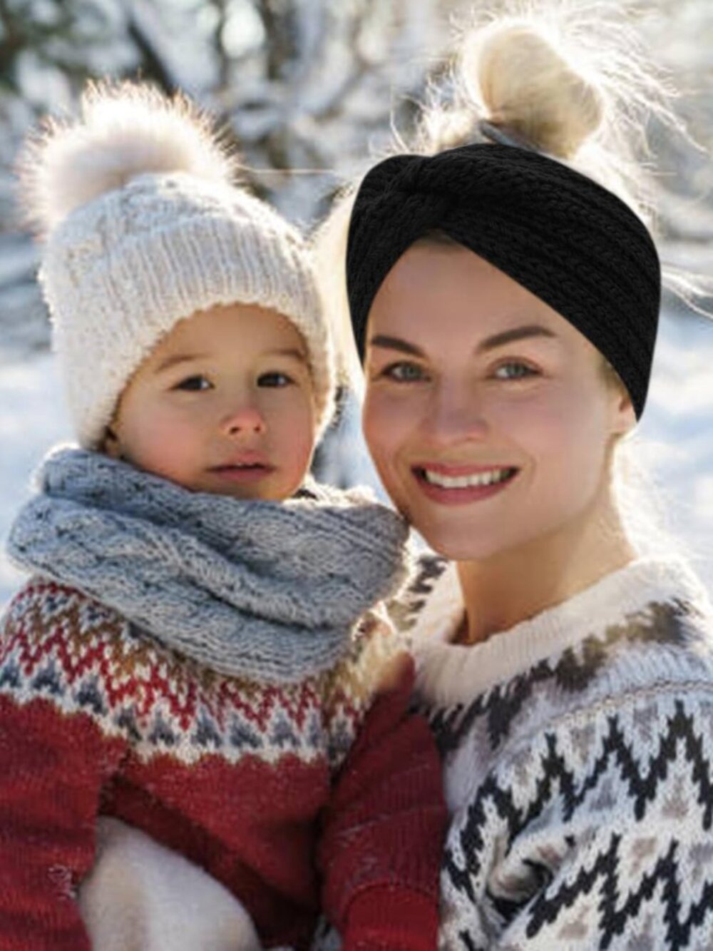 YARIEW Winter Headbands for Women Ear Warmers Wide Headbands for Women - Picture 4 of 11